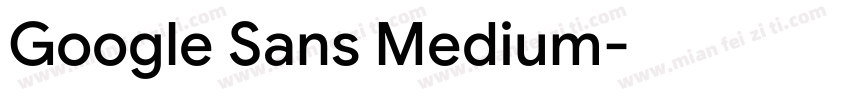 Google Sans Medium字体转换